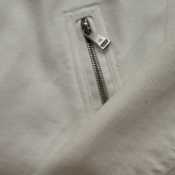 SZ 4 - Ralph Lauren White Women's Moto Jacket—fully lined - Picture 5 of 12